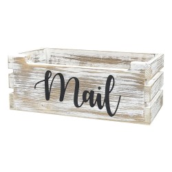 Wood Tabletop Mail Holder