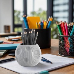 Grey Office Table Pencil Holder